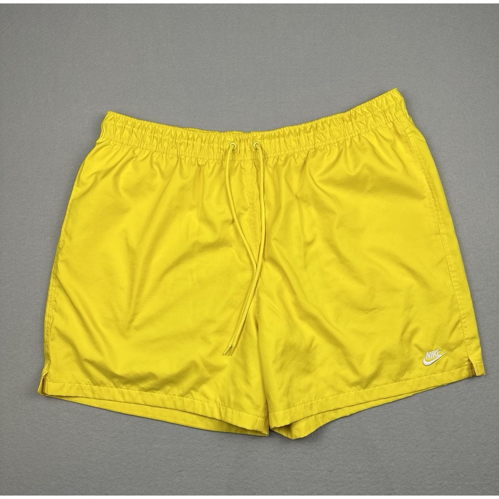 Nike Sportswear Woven Lined Flow Shorts Size 2XL Yellow Mens